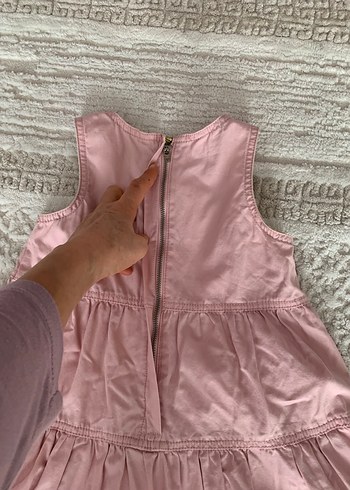 Kız Çocuk Pembe Fırfırlı Kolsuz Elbise - Görsel 5