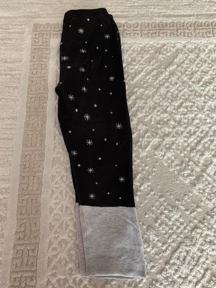 Nakışlı Örme Kız Çocuk Tayt - Görsel 2