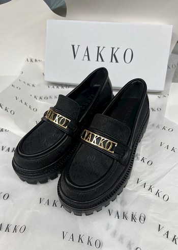 Siyah Platform Topuklu Kadın Loafer