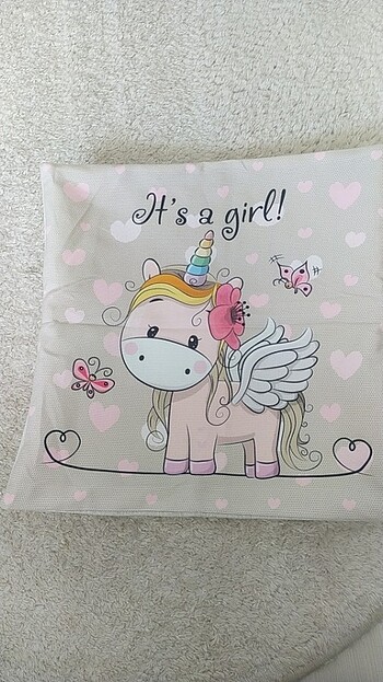 Unicorn desenli minder kılıfı 43×43