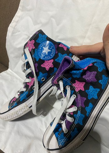 Kadın Mor Baskılı Cırt Cırtlı Dolgu Topuk Spor Ayakkabı - Görsel 3