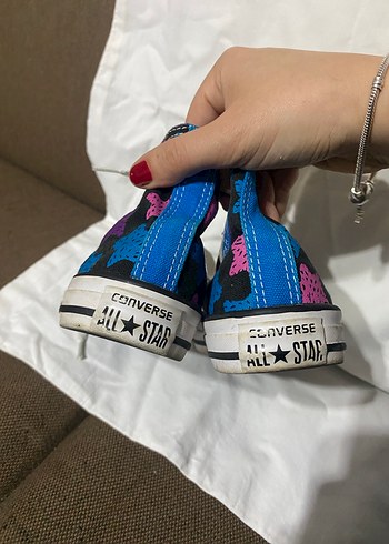 Kadın Mor Baskılı Cırt Cırtlı Dolgu Topuk Spor Ayakkabı - Görsel 6