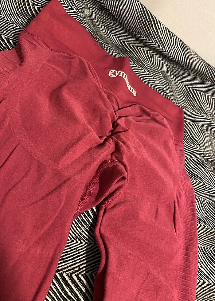 Mürdüm büzgülü tayt - Görsel 2