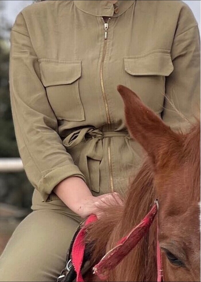 Haki yeşil tulum - Görsel 2