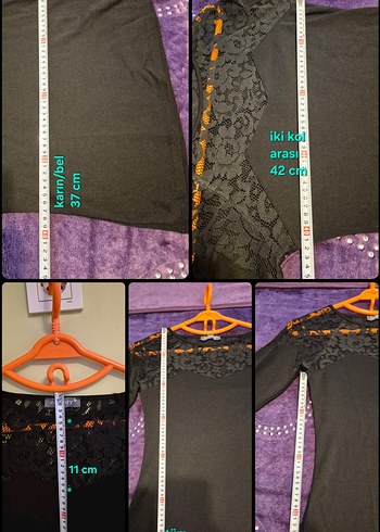 ADL CODENTRY Dantel Detaylı Siyah Uzun Kollu Bluz M Beden - Görsel 5