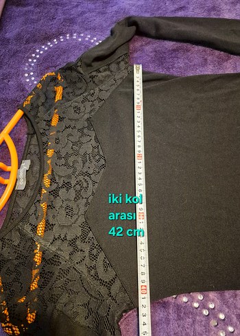 ADL CODENTRY Dantel Detaylı Siyah Uzun Kollu Bluz M Beden - Görsel 6