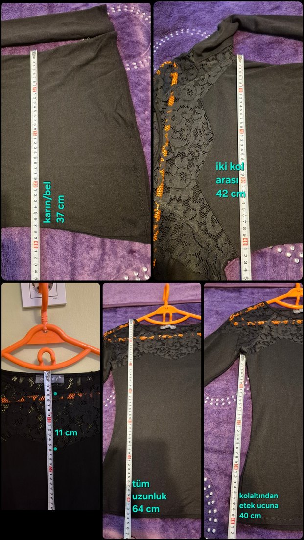 ADL CODENTRY Dantel Detaylı Siyah Uzun Kollu Bluz M Beden - Görsel 5