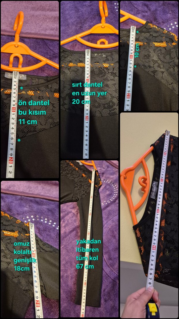 ADL CODENTRY Dantel Detaylı Siyah Uzun Kollu Bluz M Beden - Görsel 4