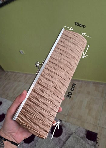 Bej Pilili Kadın Portföy Çanta - Görsel 3