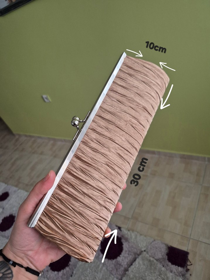 Bej Pilili Kadın Portföy Çanta - Görsel 3