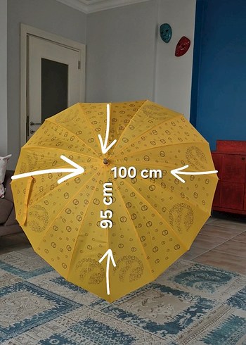 TRCELL KALP ŞEKLİNDE Sarı Şemsiye - Görsel 9