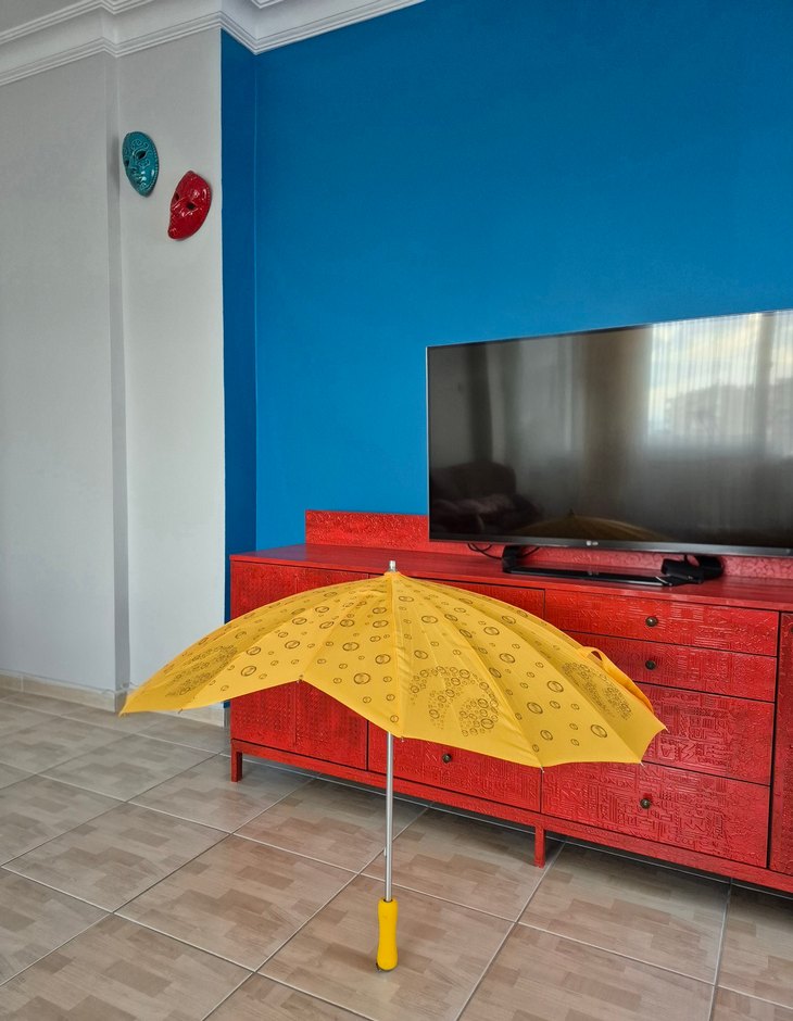 TRCELL KALP ŞEKLİNDE Sarı Şemsiye - Görsel 5