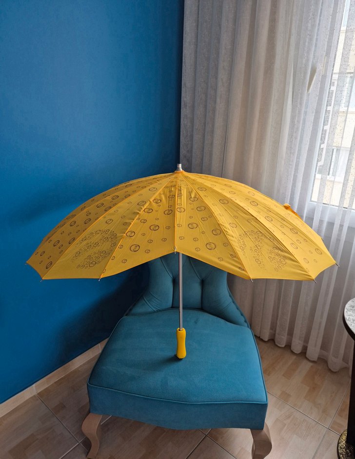 TRCELL KALP ŞEKLİNDE Sarı Şemsiye - Görsel 3