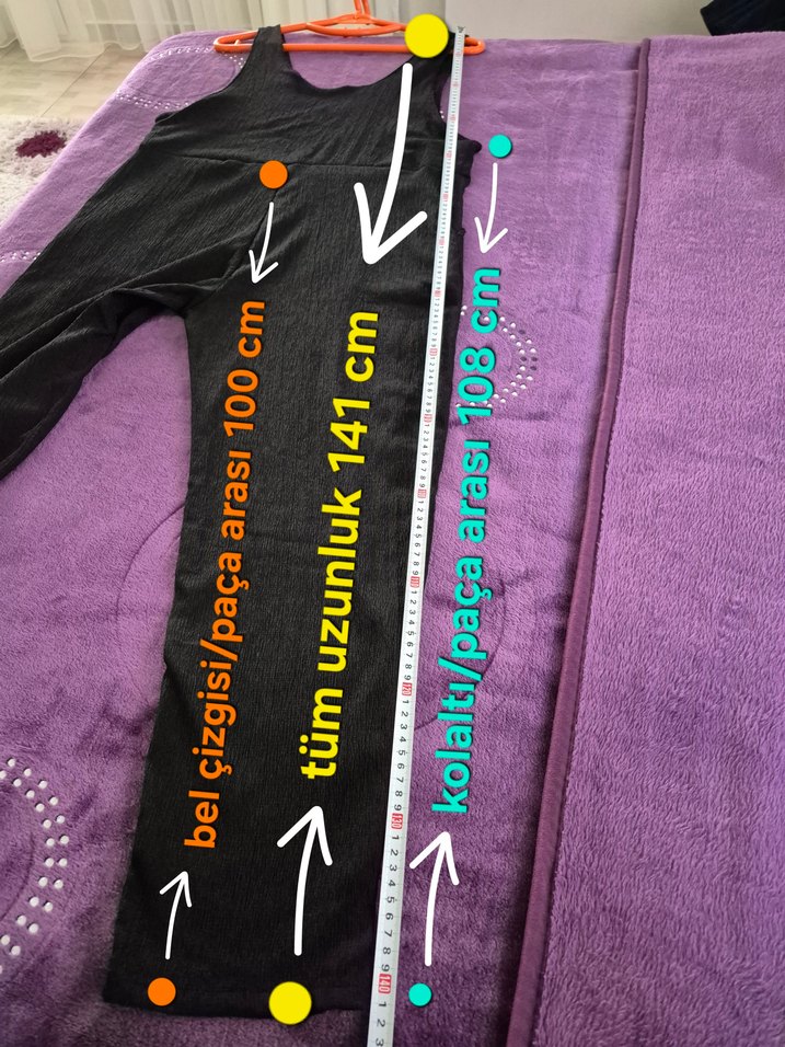 Siyah Kolsuz Uzun Boy Tulum - Görsel 5