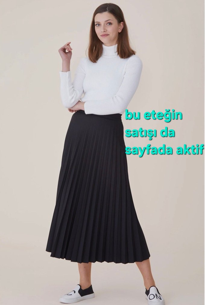 Siyah Pilili Kadife Süet Uzun Etek - Görsel 5