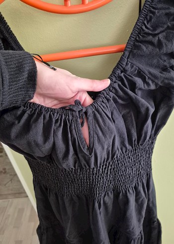 Poplin Pamuklu Kumaş Uzun Bohem Elbise - Görsel 11