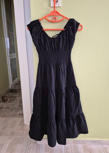 Poplin Pamuklu Kumaş Uzun Bohem Elbise - Görsel 8