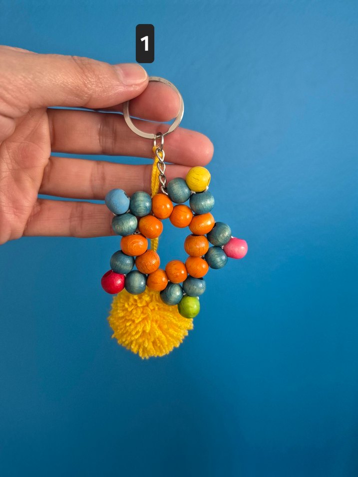 Renkli Boncuklu Bohem Anahtarlıklar - Görsel 3