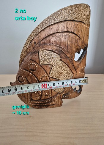 Ahşap El işçiliği Bereket ve Şans Balık Figürleri Seti - Görsel 14