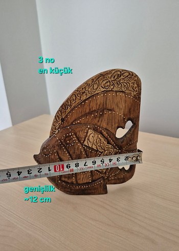 Ahşap El işçiliği Bereket ve Şans Balık Figürleri Seti - Görsel 18