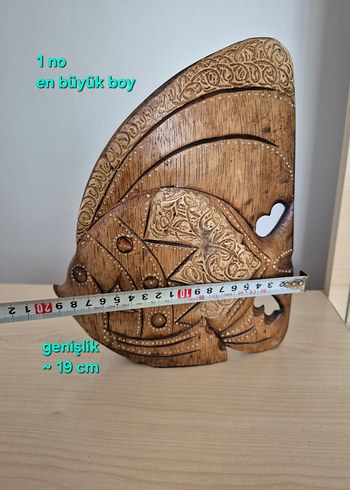 Ahşap El işçiliği Bereket ve Şans Balık Figürleri Seti - Görsel 10