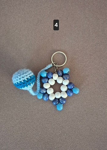 Ahşap Boncuk Yıldız Bohem Anahtarlık - Görsel 9