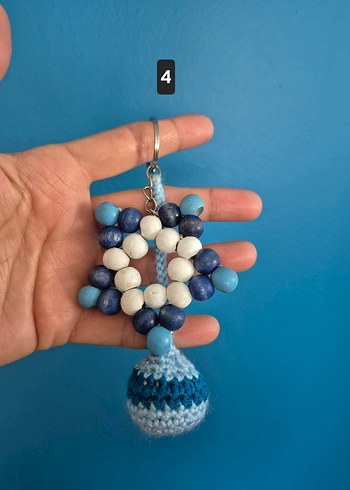 Ahşap Boncuk Yıldız Bohem Anahtarlık - Görsel 5