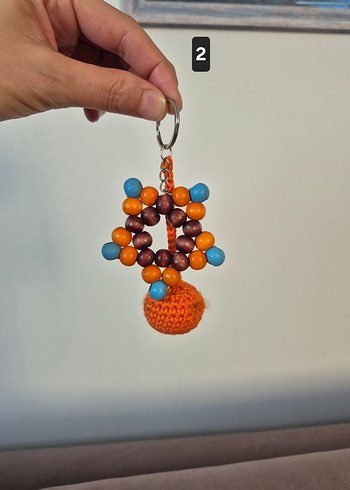 Ahşap Boncuk Yıldız Bohem Anahtarlık - Görsel 11