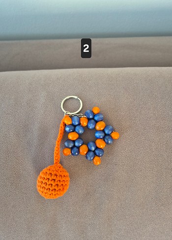 Renkli Ahşap Boncuklu Yıldız Bohem Anahtarlık - Görsel 7