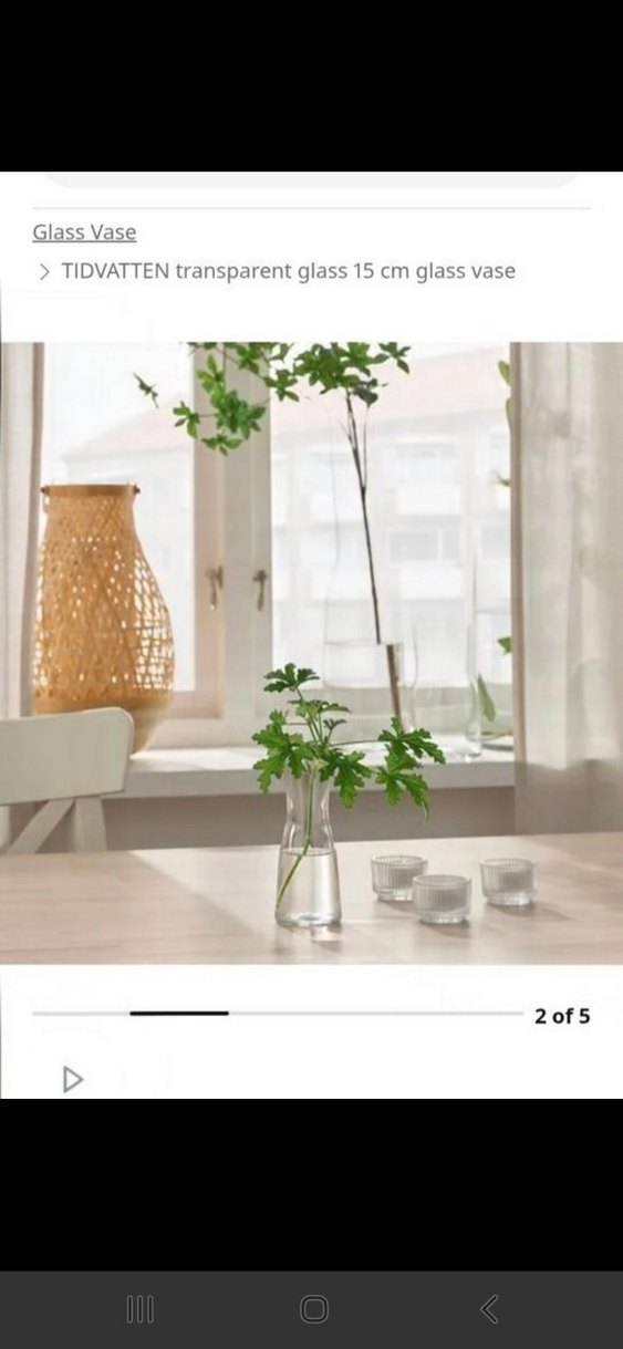 İKEA TIDVATTEN CAM VAZO 14 cm - Görsel 2