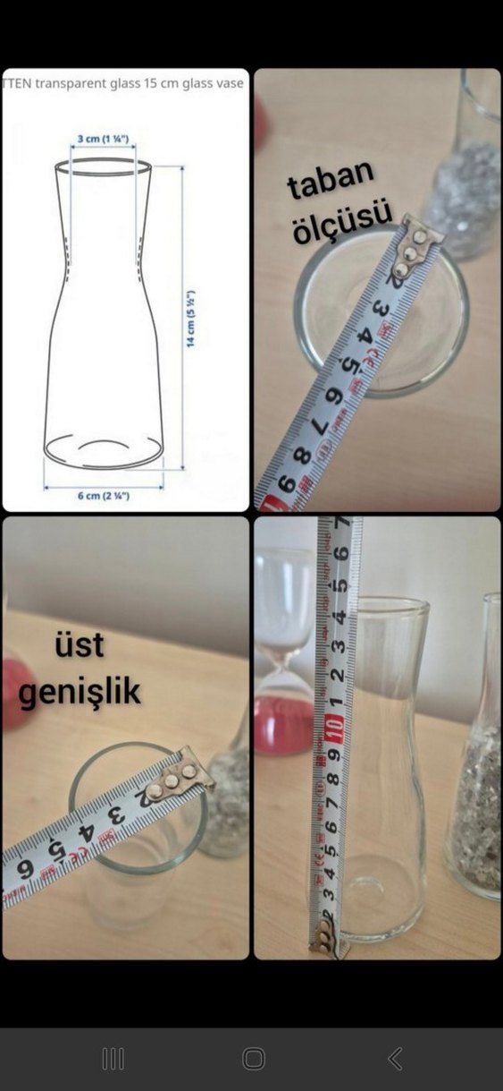 İKEA TIDVATTEN CAM VAZO 14 cm - Görsel 3