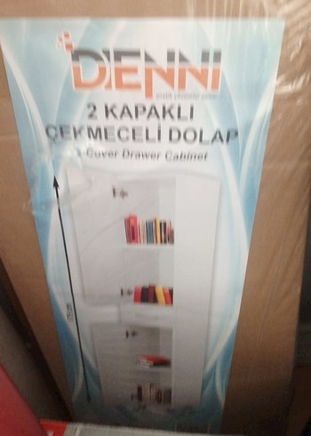 Beyaz 2 Kapaklı Çekmeceli Dolap