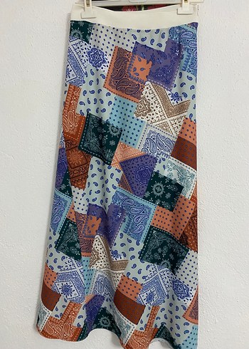 Touche Bohem Çok Renkli Uzun Desenli Etek - Görsel 2