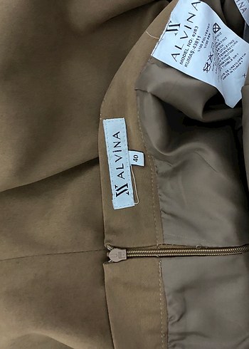 Alvina taba Kadın Uzun Süet Etek - Görsel 3