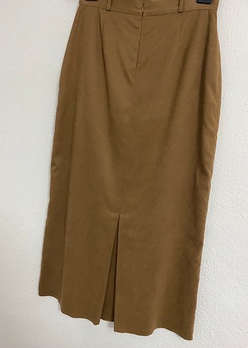 Alvina taba Kadın Uzun Süet Etek - Görsel 4