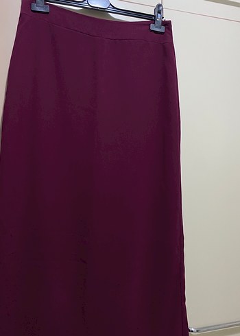 Tesettür mürdüm uzun etek - Görsel 4