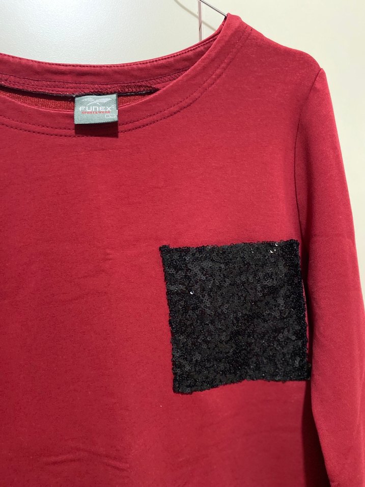 Kadın Bordo Payetli Eşofman Takımı - Görsel 4