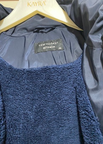 Kadın Lacivert Uzun Kürklü Kışlık Mont - Görsel 6