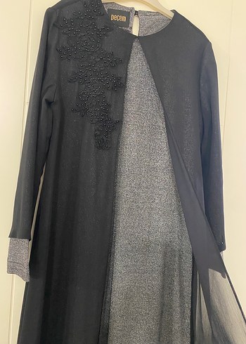 Siyah tesettür abiye Elbise - Görsel 2