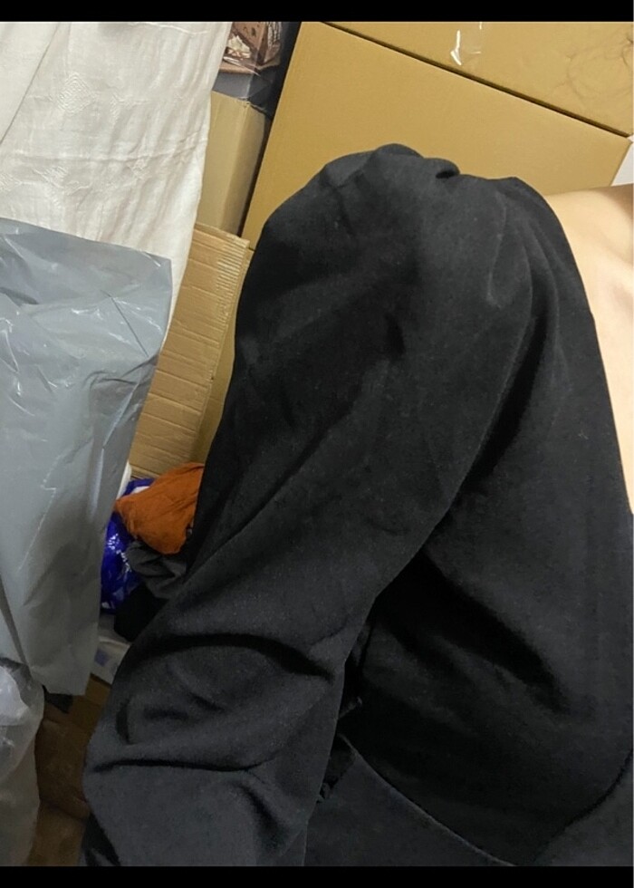 Siyah beyaz uzun kol elbise - Görsel 2