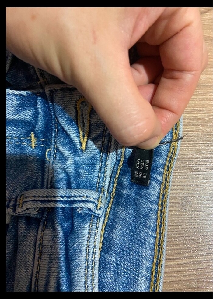 Mini jean şort - Görsel 3