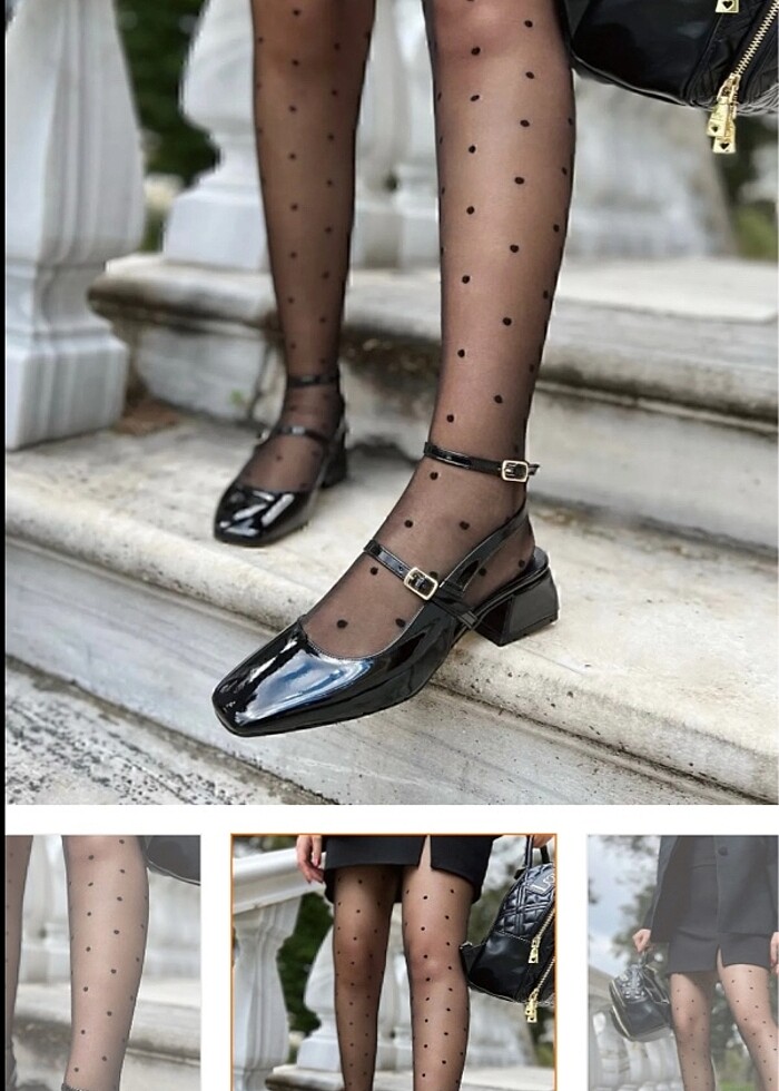 Siyah bilekten bağlamalı günlük ayakkabı - Görsel 3