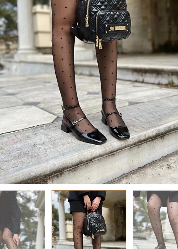 Siyah bilekten bağlamalı günlük ayakkabı - Görsel 2