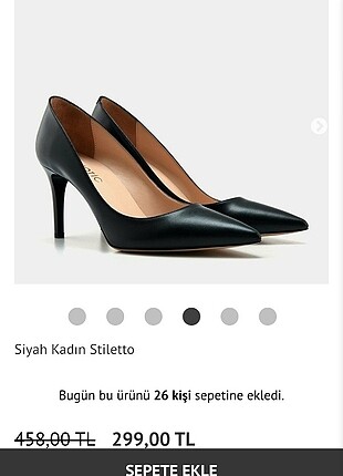 Siyah Deri Stiletto