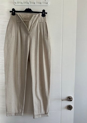 xs Beden camel Renk BohaMAi Bej Keten, pantolon