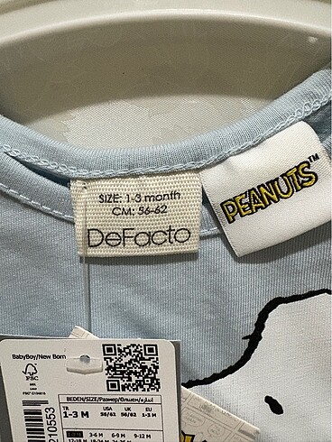 Snoppy bebek zıbın tulum çıtçıtlı - Görsel 3