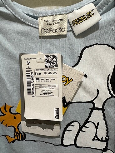 Snoppy bebek zıbın tulum çıtçıtlı - Görsel 5