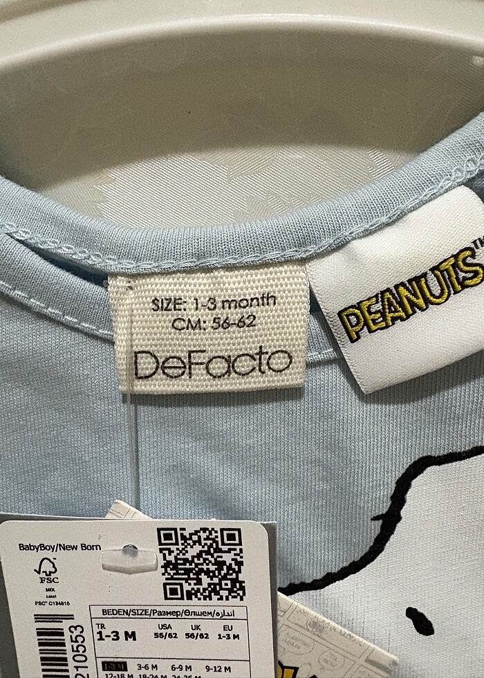 Snoppy bebek zıbın tulum çıtçıtlı - Görsel 3