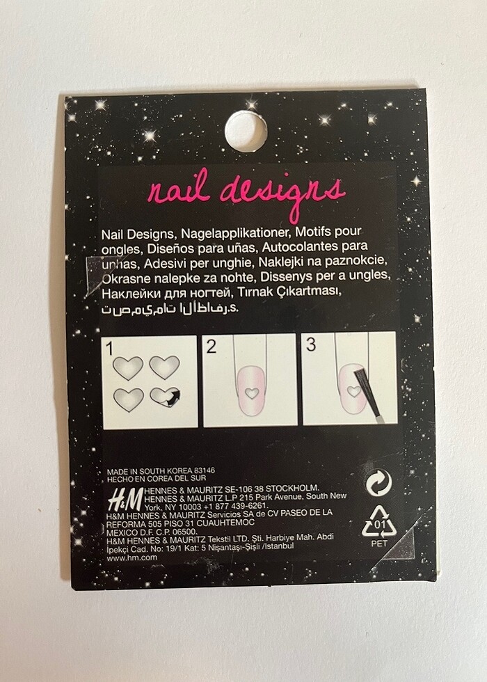 H&M Karanlıkta Parlayan Tırnak Stickerı - Görsel 2
