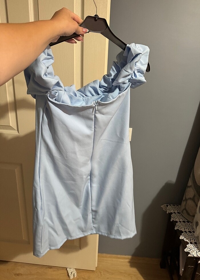 Straplez elbise - Görsel 3